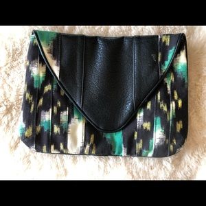 Be by Bryna Nicole green ikat clutch